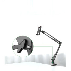 Handvat vouwen handgemaakte schouder voor tafel bureau op telefoon tablet zwart en grijs