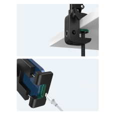 Handvat vouwen handgemaakte schouder voor tafel bureau op telefoon tablet zwart en grijs