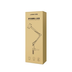 Lidar com o ombro artesanal de dobramento para mesa de mesa no tablet do telefone preto e cinza