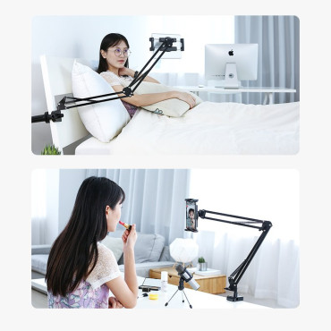 Handle folding handmade shoulder for table desk on phone tablet black and gray
