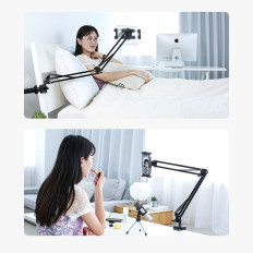 Handle folding handmade shoulder for table desk on phone tablet black and gray