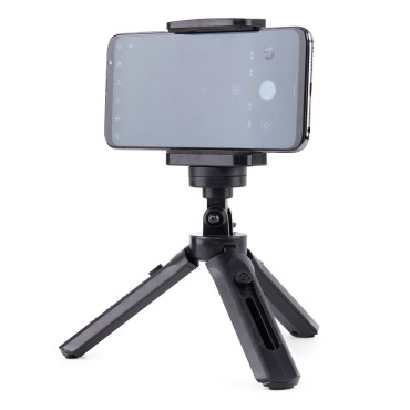Mini stojalo Selfie Photo Holder za telefon kamera kamera GoPro 16-21cm Black
