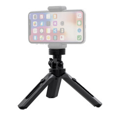 Mini Tripod Selfie Fotohållare för telefonkamera Kamera GOPRO 16-21cm Svart