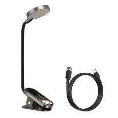 Mini LED lampa na čítanie s sivým klipom