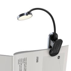 Mini LED lampa na čítanie s sivým klipom