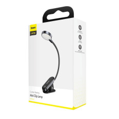 Mini LED lampa na čítanie s sivým klipom