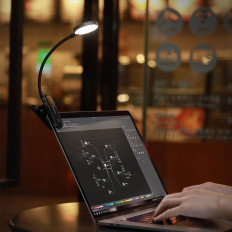 Mini LED-lampa för lässkärm med grått klipp