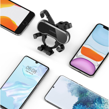 Car gravity handle on a black phone