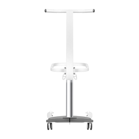 Comfort pedicure tray on wheels with lift function — front view