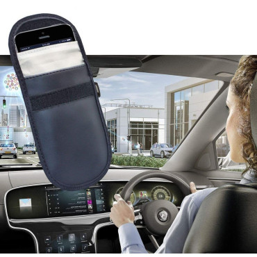 Case Anti-Theft za avtomobile Keys Faradaya 14x10cm Black