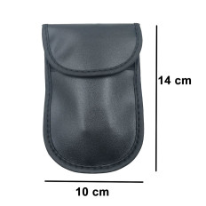 Caso anti-roubo para chaves de carro Faradaya 14x10cm preto