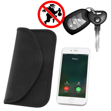 Case Anti-Theft za avtomobile Keys Faradaya 20x11cm Black