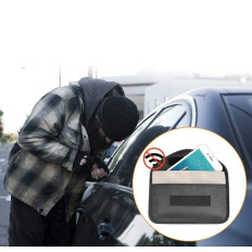 Case Anti-Theft za avtomobile Keys Faradaya 20x11cm Black