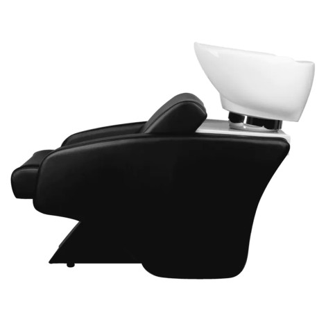 Hair System C38 sort frisørsæbevaskeenhed — fra siden