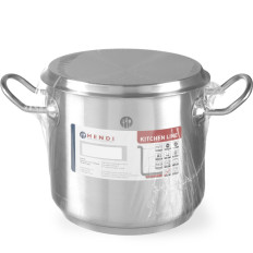Una olla de alta línea de cocina con una tapa de 9 l mié. 240 x 200 h - Hendi 837306