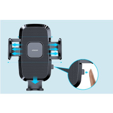 Porta cellulare per auto con braccio telescopico sul cruscotto e vetro nero