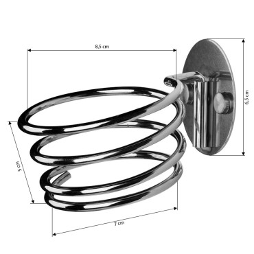 Seinäkiinnitteinen hiustenkuivaajan pidike FX24 — sivu