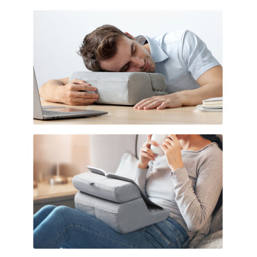 Velor cinzento dobrável tablet tablet