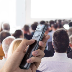 Laser-Indikatorpilot für PC-Präsentation mit einer eingebauten orangefarbenen Dot-Batterie