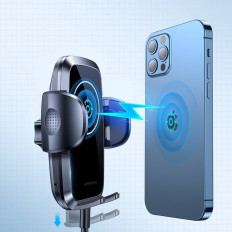 Biljustert telefonholder Qi 15W svart lader