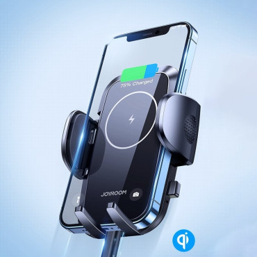 Biljustert telefonholder Qi 15W svart lader