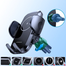 Biljustert telefonholder Qi 15W svart lader