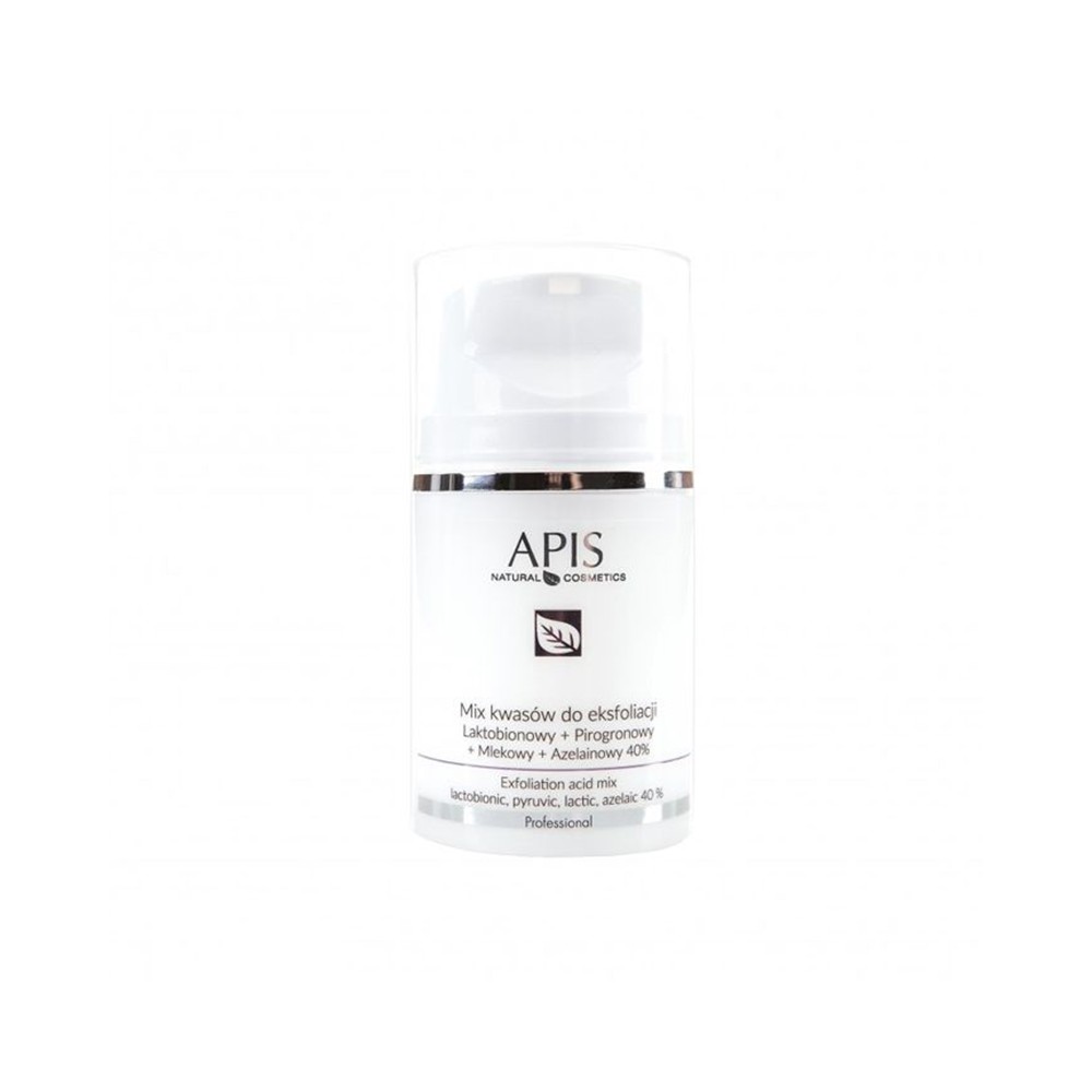 Apis mix di acidi 40% lattobionico + piruvico + lattico + azelaico, 50ml — vista frontale