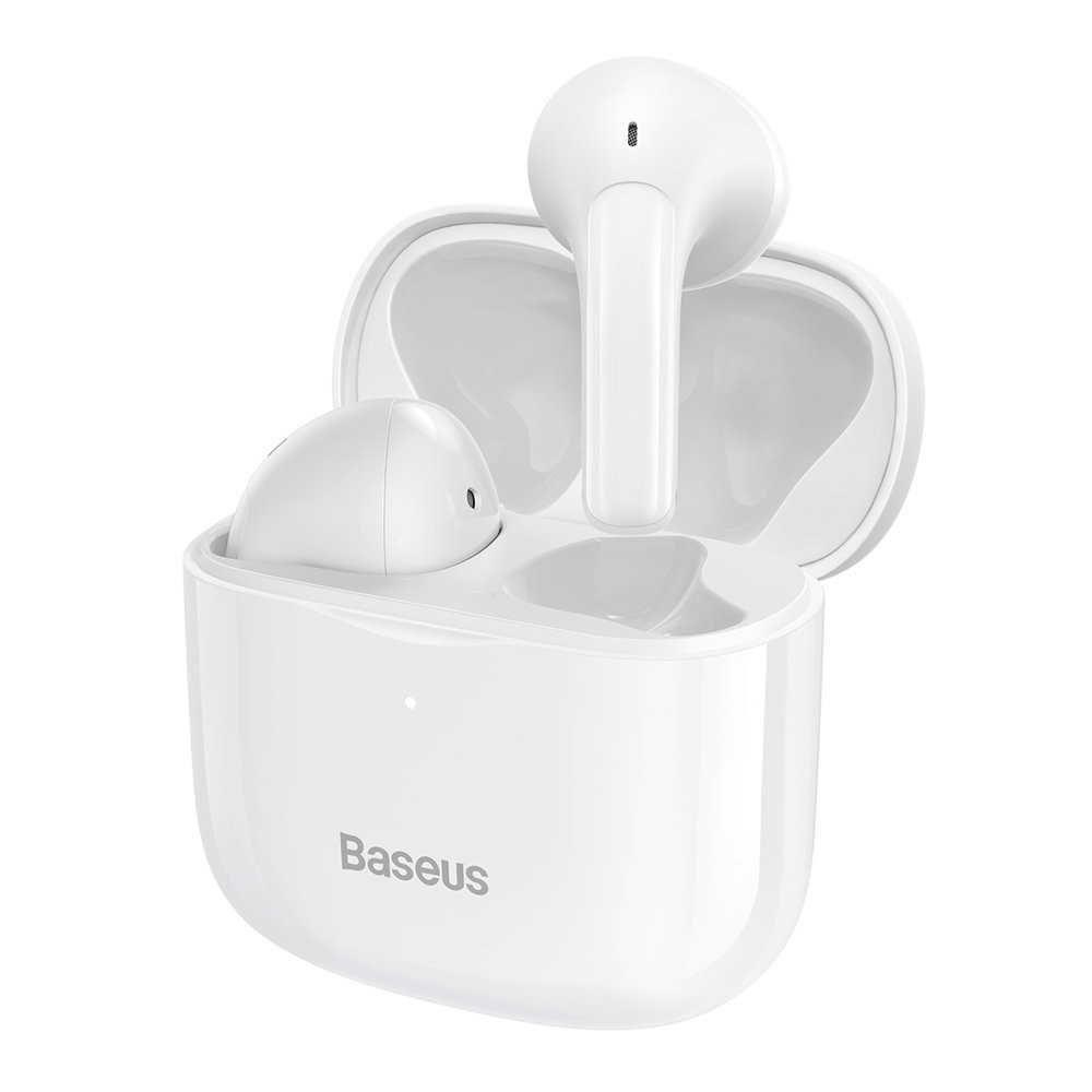 Brezžični Bluetooth 5,0 TWS slušalko, odporno na uho, IP64 E3 bela