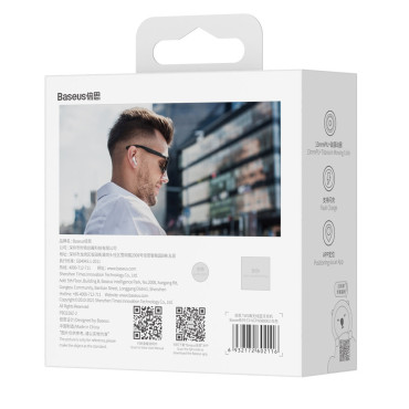 Brezžični Bluetooth 5,0 TWS slušalko, odporno na uho, IP64 E3 bela