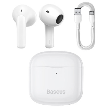 Brezžični Bluetooth 5,0 TWS slušalko, odporno na uho, IP64 E3 bela