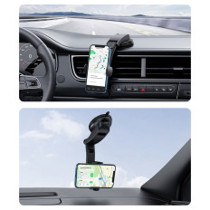 Titular do carro de braçadeira para um vidro preto do telefone da cockpit