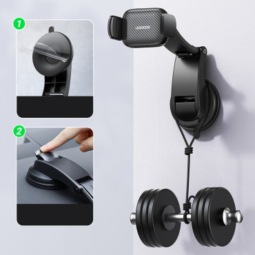 Porte-voiture à pince pour un téléphone cockpit verre noir