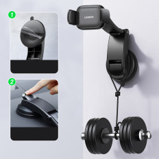 Klem bilholder til en cockpit telefon sort glas