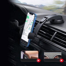 Titular do carro de braçadeira para um vidro preto do telefone da cockpit