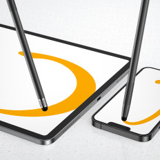 Passieve stylusstijl naar smartphone zwarte tablet