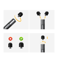 Estilo de caneta passiva para tablet preto de smartphone
