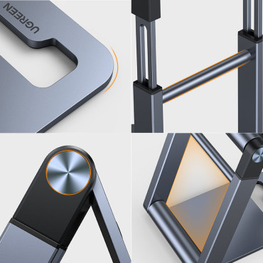 Stand de pliage Sous-trépied Smartphone sur le téléphone gris