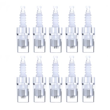 10 pieces of replacement cartridges for the microneedle pen and 12 needles — items shown together