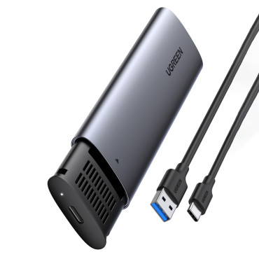 Disk Pocket Puzdro na pevnom disku M.2 B-kľúč SATA 3.0 šedá + USB kábel TYP