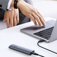 Disk Pocket Hard Disk kućište M.2 B-Key SATA 3,0 siva + USB kabel tip c