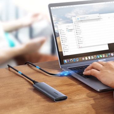 Disk Pocket Puzdro na pevnom disku M.2 B-kľúč SATA 3.0 šedá + USB kábel TYP