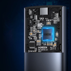 Disk Pocket Hard Disk Hus M.2 B-Key SATA 3.0 Grå + USB-kabel Type C