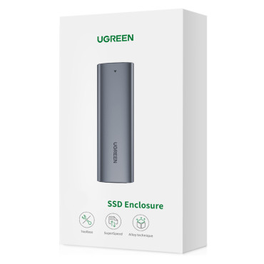 Disk Pocket Puzdro na pevnom disku M.2 B-kľúč SATA 3.0 šedá + USB kábel TYP
