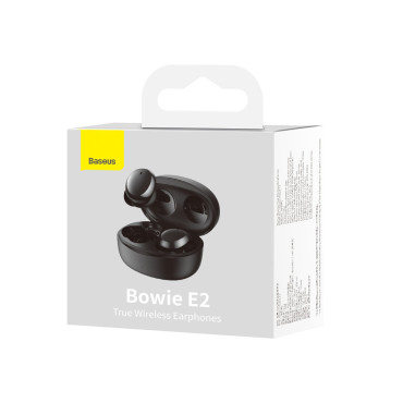 Brezžične slušalke TWS Bluetooth 5.2 Vodoodporna IP55 Bowie E2 Black