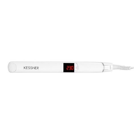Plancha de pelo Kessner Ionic 230°C blanca — vista lateral