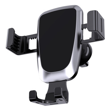Suporte de carro gravitacional para um smartphone de cabelos negros
