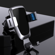 Suporte de carro gravitacional para um smartphone de cabelos negros