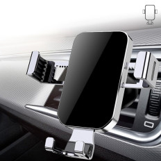 Suporte de carro gravitacional para um smartphone em um ventilador azul