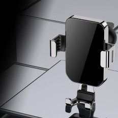 Gravitational Bilholder til en smartphone på en blå blæser