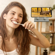 Seinahoidja nutitelefoni tableti metalli isekleepuva riidepuu